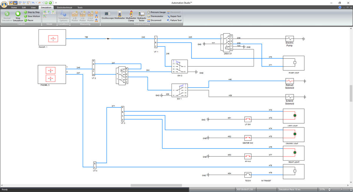 digital electronics simulation in Automation Studio software