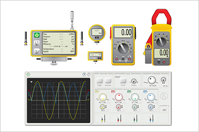 realistic measurement instruments in Automation Studio software