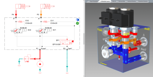 Hydraulic Manifold in Automation Studio