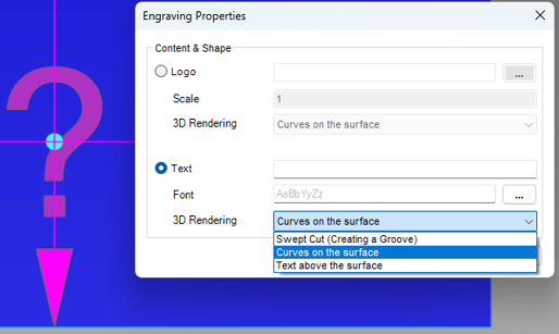 Engraving 3D Rendering Method for STEP Export