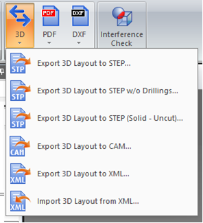 Export 3D Layout to STEP in Solid Mode, Uncut