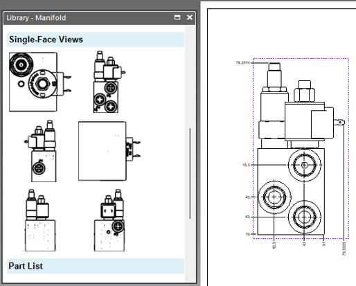 Single-Face Views in Technical Drawings