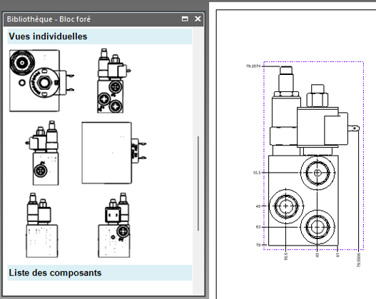 Vues individuelles dans les dessins techniques