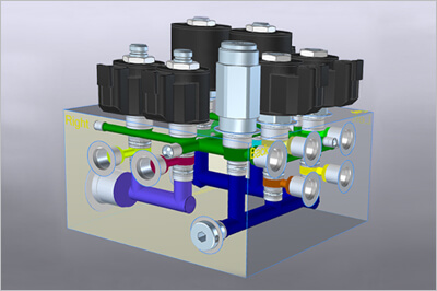 3D-Schnittstelle mit der Automation Studio Live Manifold-Software