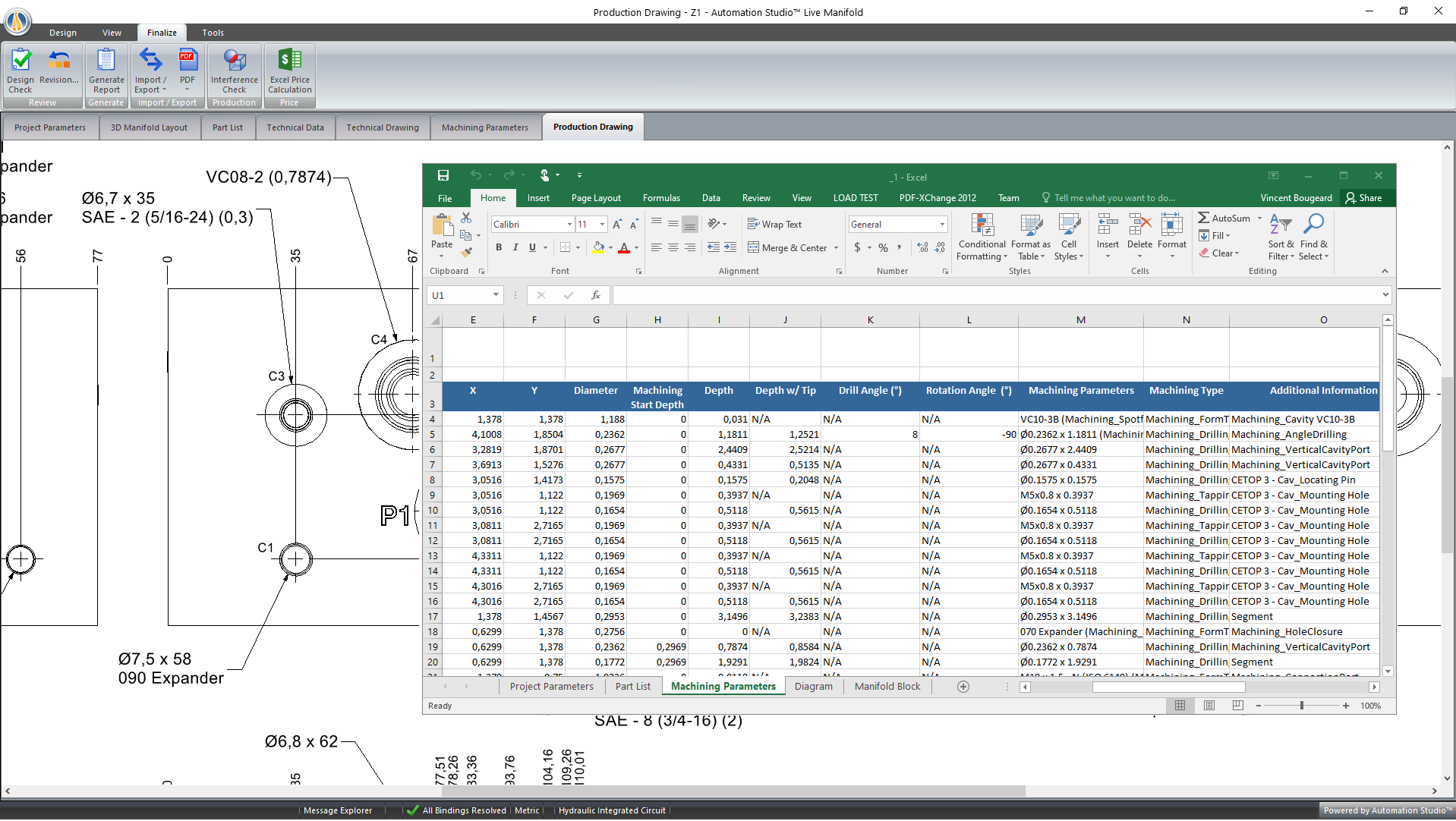 Block cost calculation system