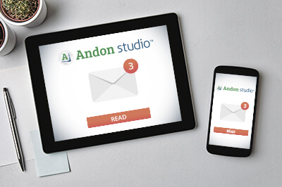 alertas y notificaciones con Andon Studio