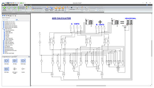Simulación de electrónica digital con el software de Automation Studio Edición Profesional