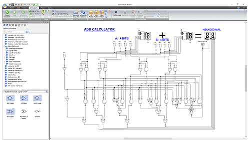 Digital electronics simulation with Automation Studio Professional Edition software