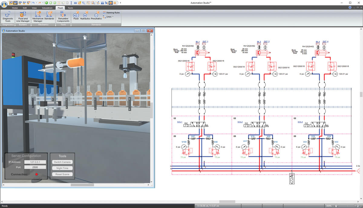 Automation Studio 시뮬레이션 소프트웨어를 사용하여 패키징 시스템 디지털 트윈