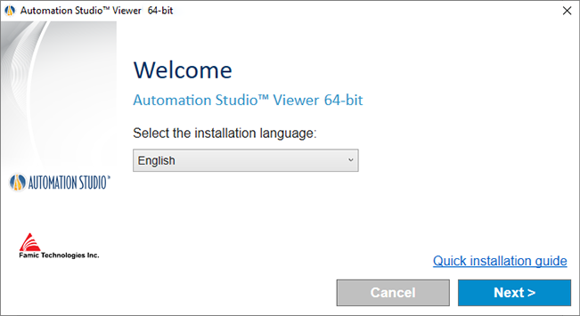 Automation Studio viewer edition installation