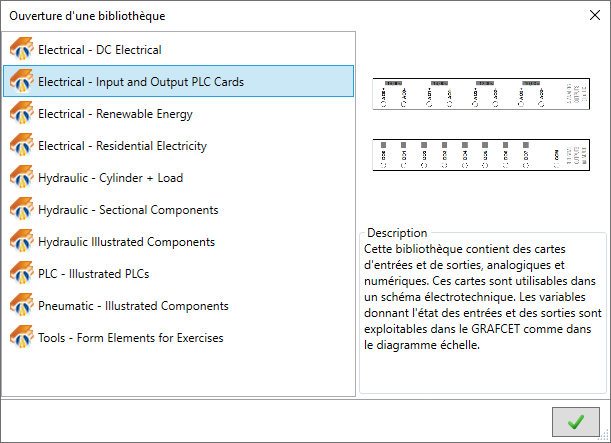 Libreria con carte PLC preconfigurate