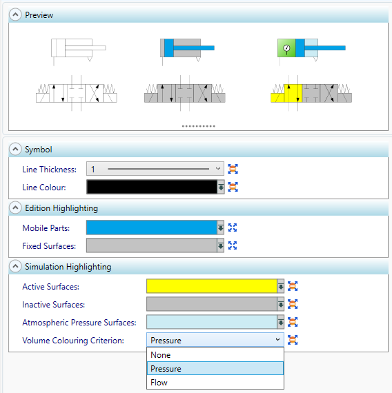 Appearance for Fluid Components