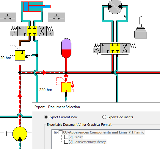 Export im Simulationsmodus