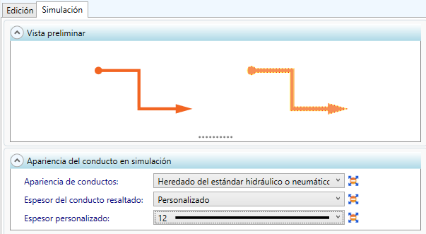 Apariencia de las líneas de fluido